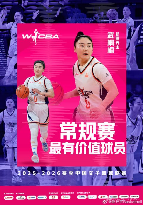 武桐桐荣膺WCBA常规赛MVP 新疆女篮创近五年最佳战